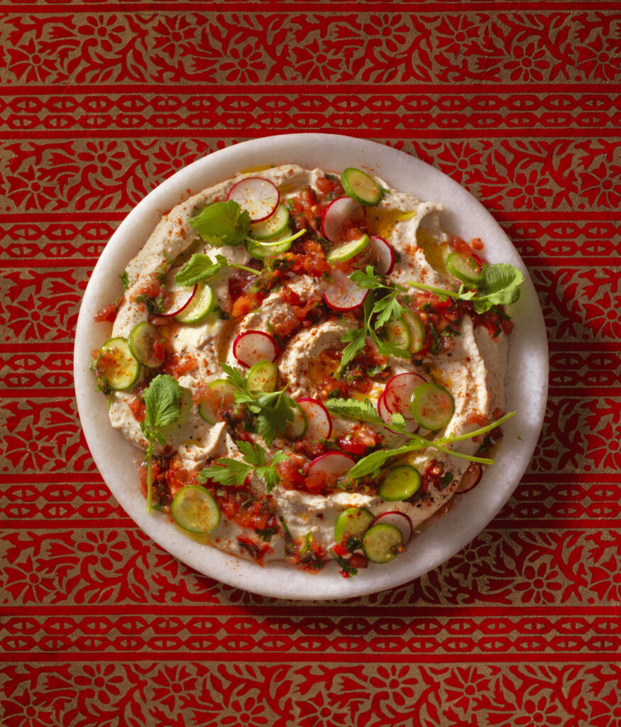 Limabonenhumus Met Tomaten Peterseliedressing